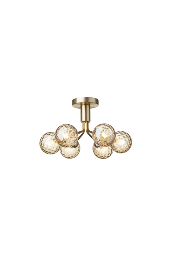 Apiales 6 Ceiling ljuskrona, brushed brass / optic gold • NUURA - Bild 3
