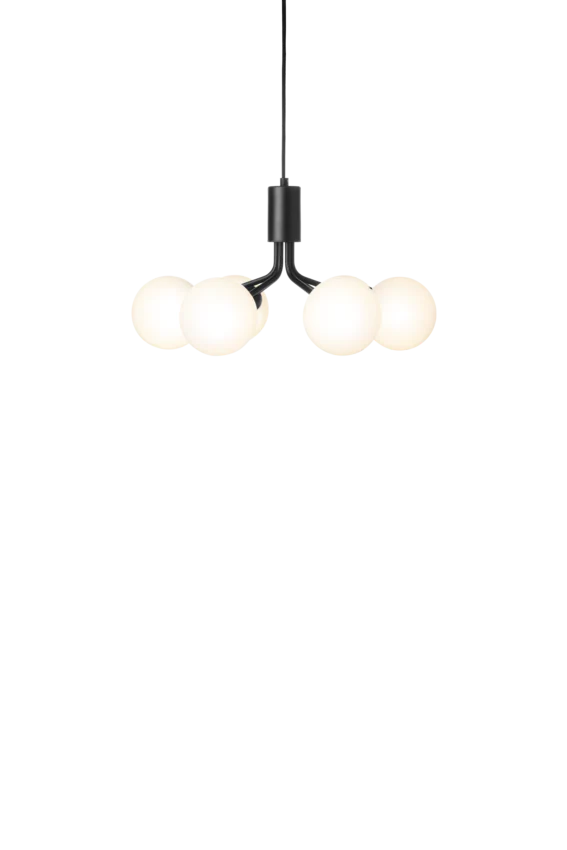 Apiales 6 ljuskrona, satin black / opal • NUURA - Bild 2