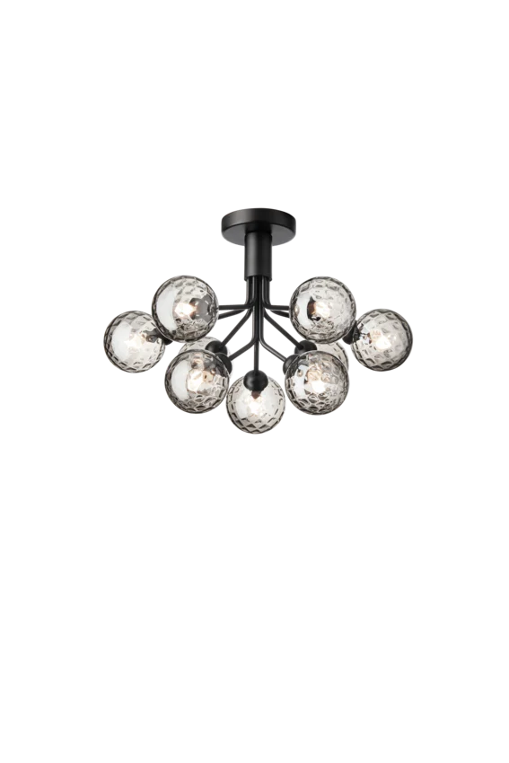 Apiales 9 Ceiling ljuskrona, satin black / optic smoked • NUURA - Bild 6
