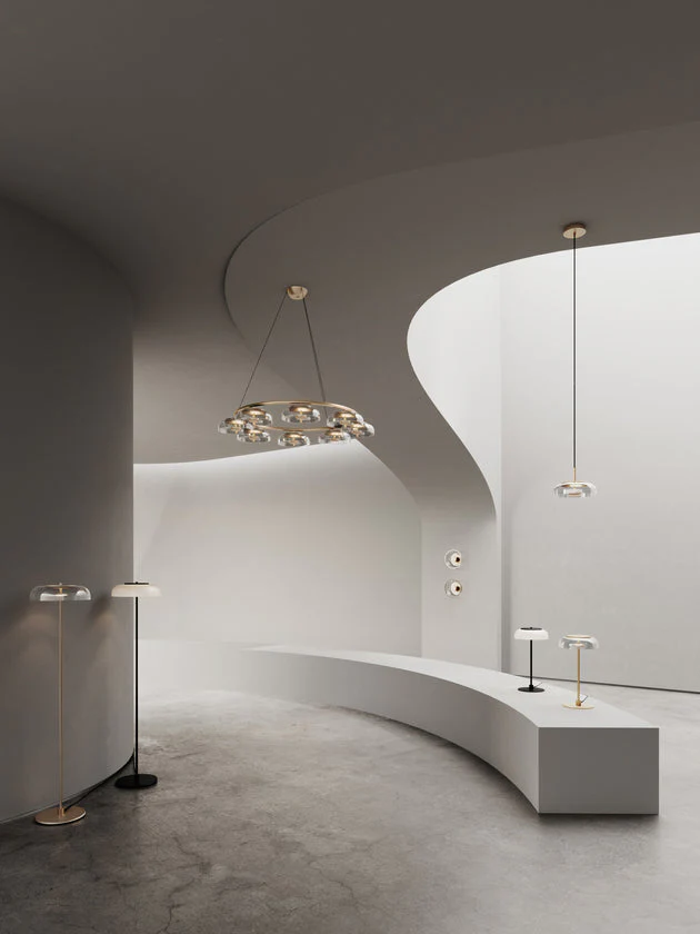 Blossi 8 ljuskrona, nordic gold / clear • NUURA - Bild 6