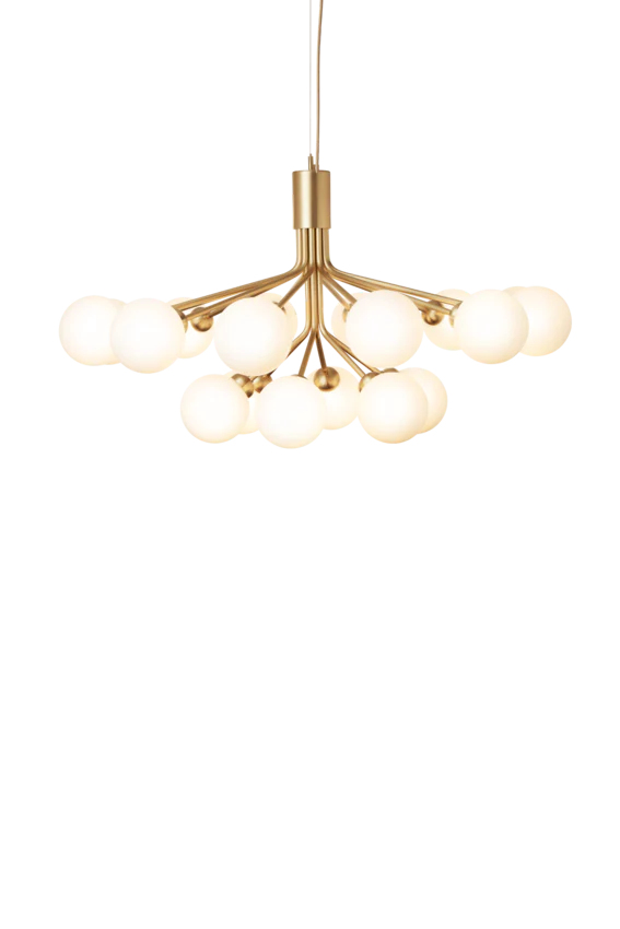 Apiales 18 ljuskrona, brushed brass / opal • NUURA - Bild 2