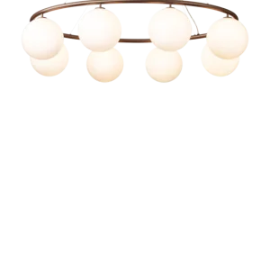Miira 8 Oval ljuskrona, dark bronze / opal • NUURA